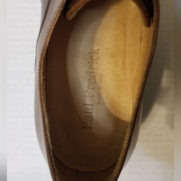 Paul Fredrick Mens Italian Leather Woven Oxford/Derby - Picture 6 of 8